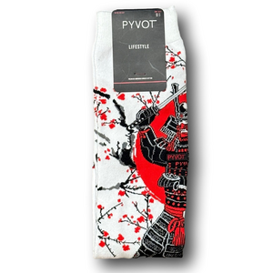 3/$18 Japanese Samurai Funny Novelty Crew Socks - NWT